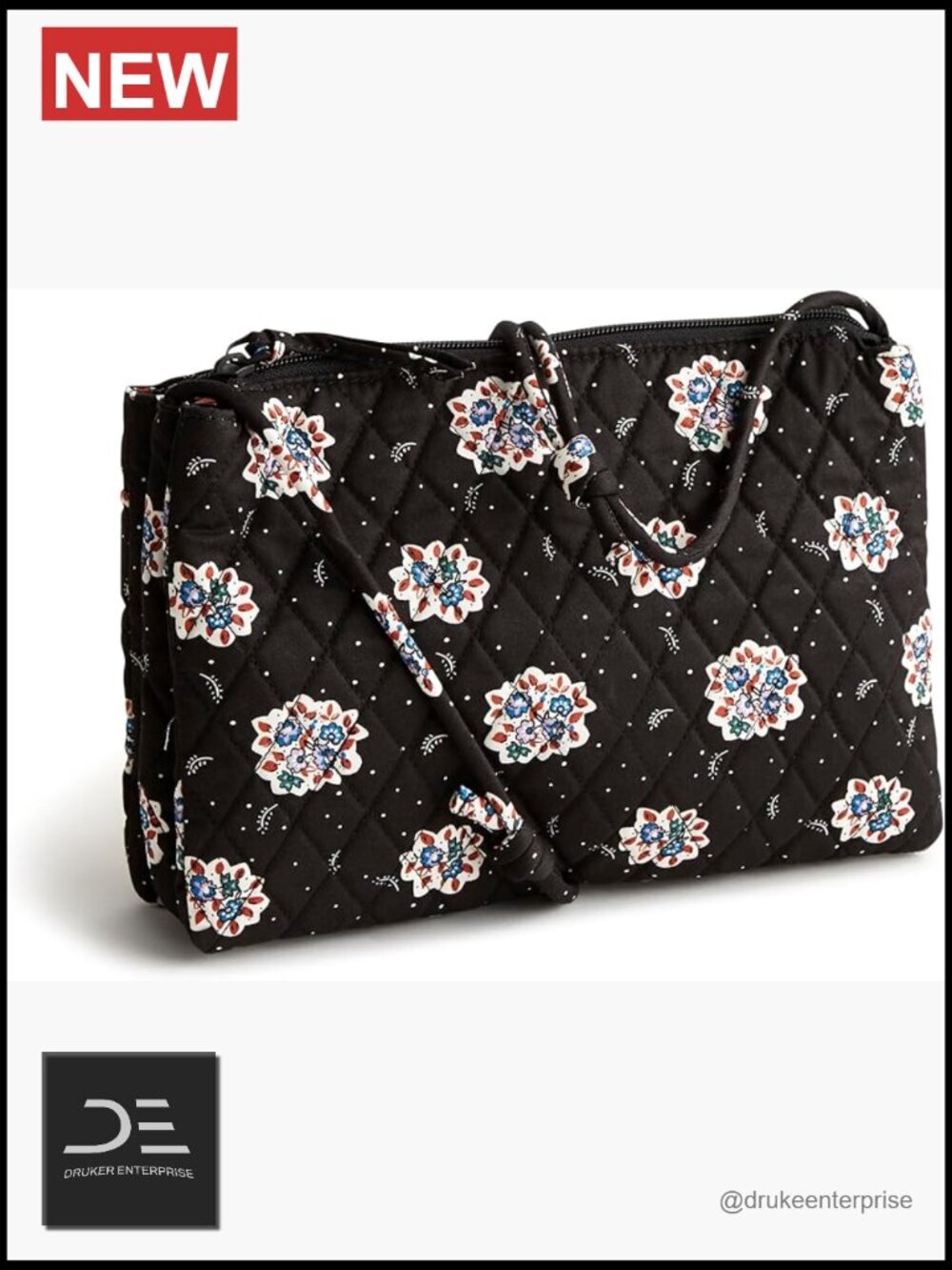 Premium Cotton Quilted Crossbody Bag with Adjustable Strap